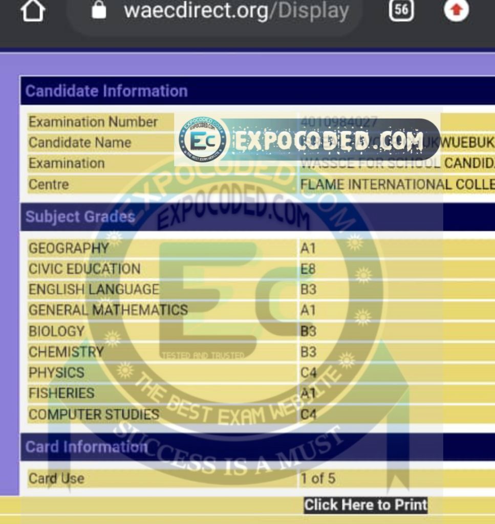 Waec expo 2024