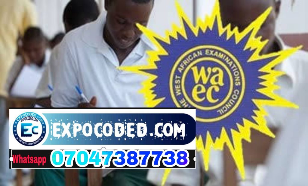 WAEC Technical Drawing Practical Specimen 2024