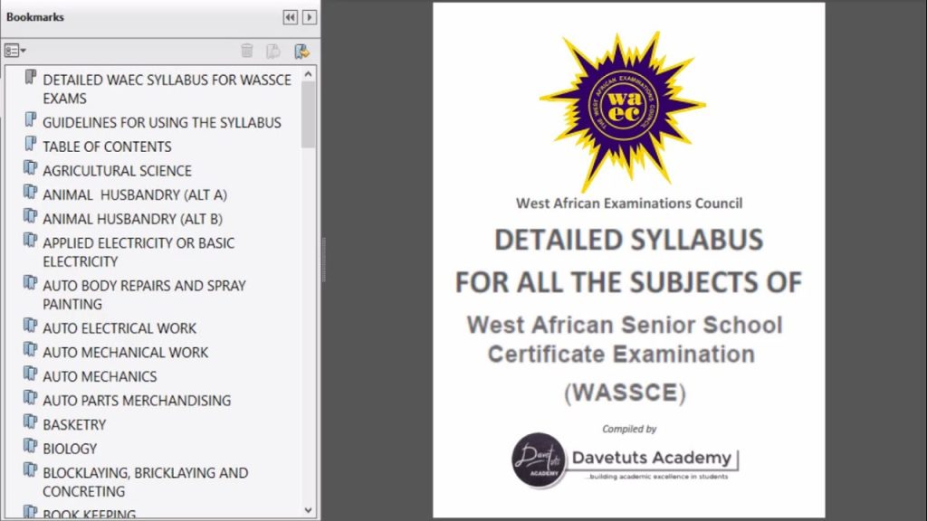 WAEC Syllabus for Agricultural Science
